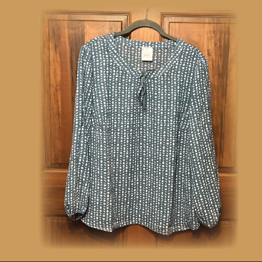 Women's Simply Vera Chiffon Tie Blouse - Size 12